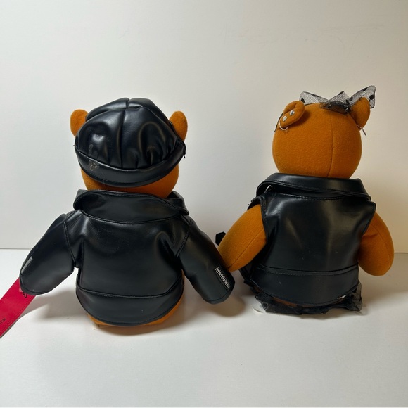 Motorcycle Ted Teddy Couple Eastern Accessories Toots Bears Biker Plush Vintage - Picture 5 of 7